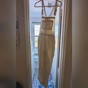 Everlane cream overalls